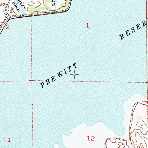 Topographic Map of Prewitt Reservoir, CO
