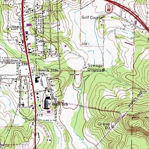 Topographic Map of Irvin Park, TX
