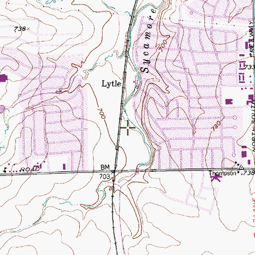Topographic Map of Hallmark Park, TX