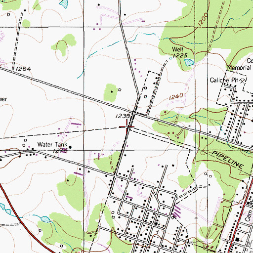 Topographic Map of Hamilton City Park, TX