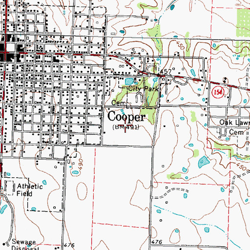 Topographic Map of Harmon Park, TX