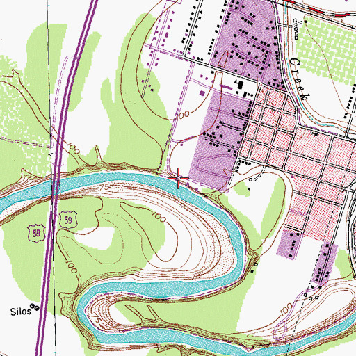 Topographic Map of Harris Park, TX