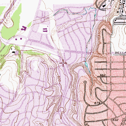 Topographic Map of Hartwood Park, TX