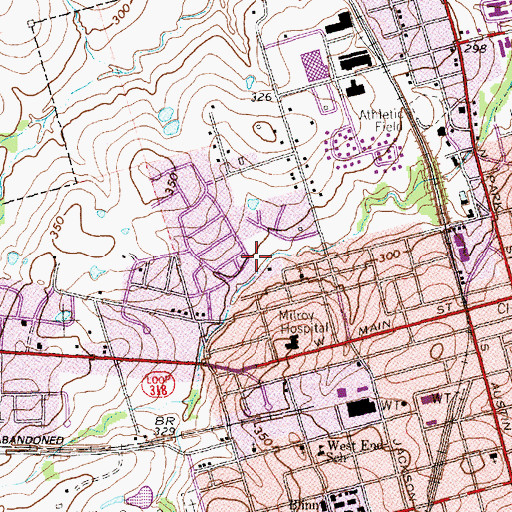 Topographic Map of Hattie Powers Park, TX