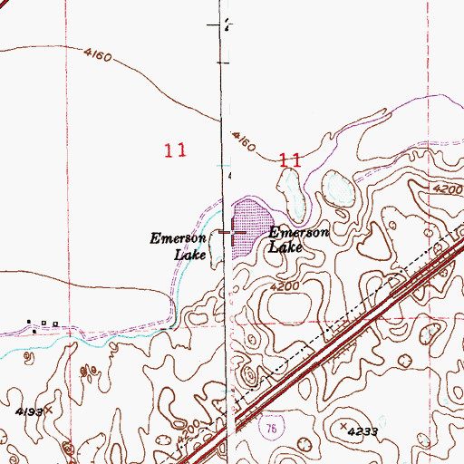 Topographic Map of Emmerson Lake, CO