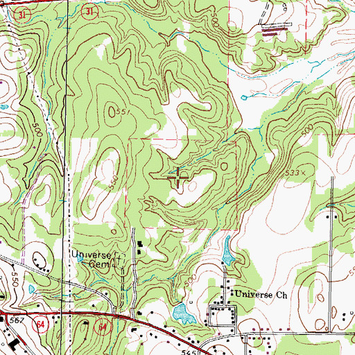 Topographic Map of Headache Springs Natural Park, TX