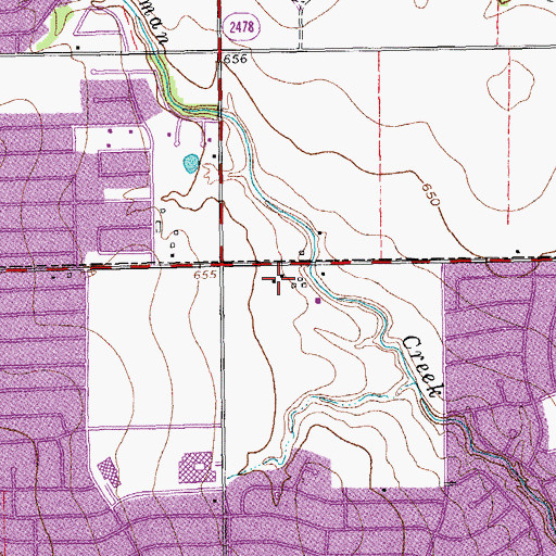 Topographic Map of Heritage Park, TX