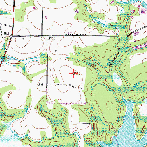 Topographic Map of Herron Creek Park, TX