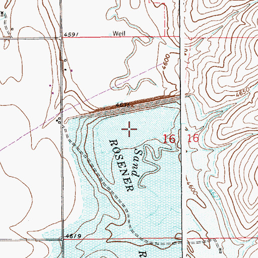 Topographic Map of Rosener Reservoir, CO