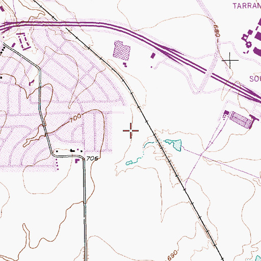 Topographic Map of Highland Hills Park, TX