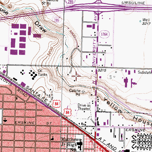 Topographic Map of Hodges Park, TX