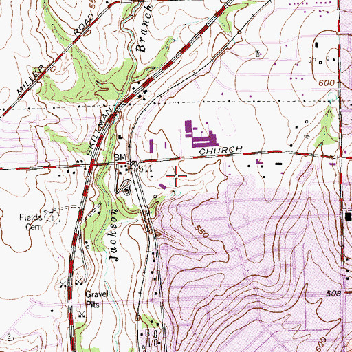 Topographic Map of Skyline Park, TX