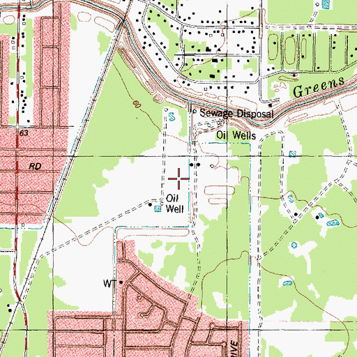 Topographic Map of Smokey Jasper Park, TX