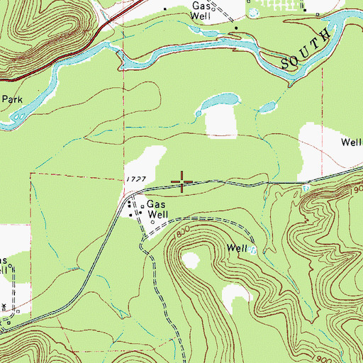 Topographic Map of South Llano River State Park, TX