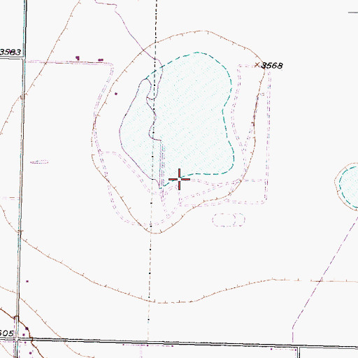 Topographic Map of Southeast Park, TX