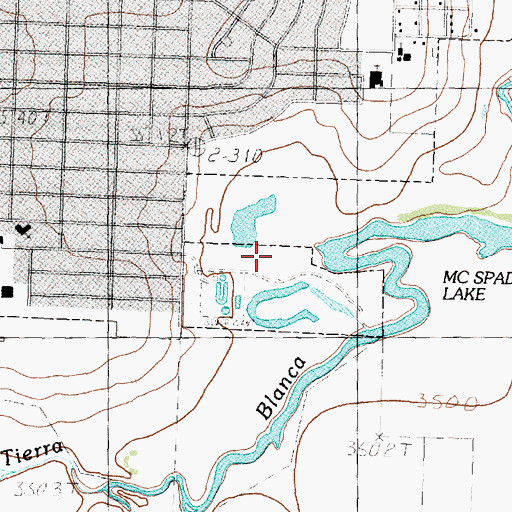 Topographic Map of Southeast Park, TX