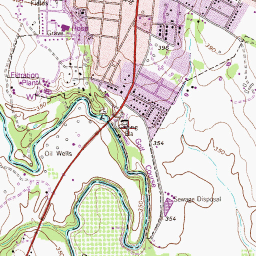 Topographic Map of Southside Park, TX