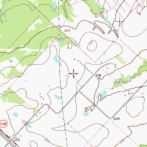 Topographic Map of Southwood Park, TX
