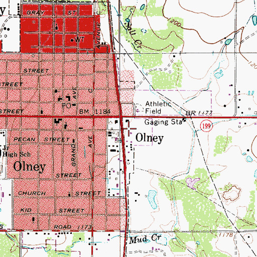 Topographic Map of Sports Park, TX
