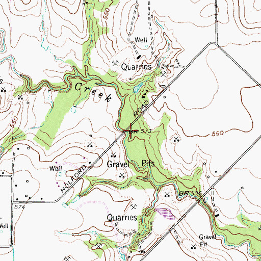 Topographic Map of Spring Creek Forest Preserve, TX