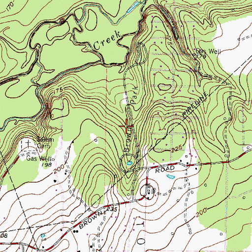 Topographic Map of Spring Creek Park, TX
