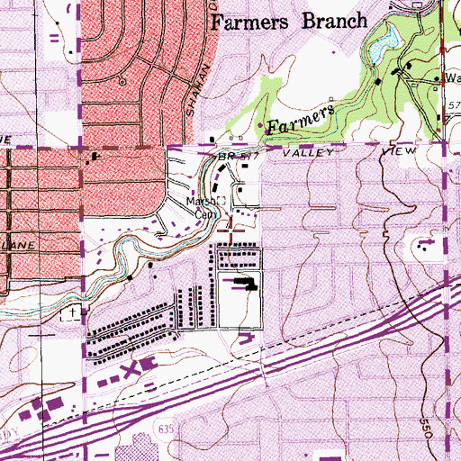 Topographic Map of Squire Park, TX
