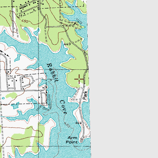 Topographic Map of SRA Park, TX
