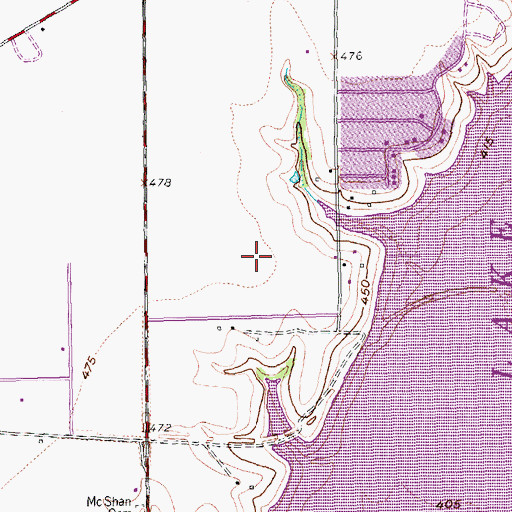 Topographic Map of Shorewood Park, TX