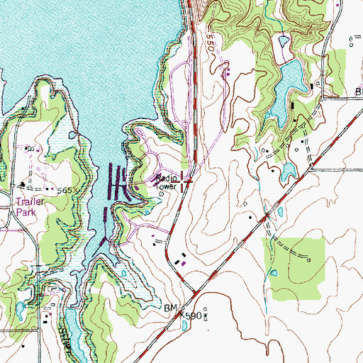 Topographic Map of Silver Lake Park, TX