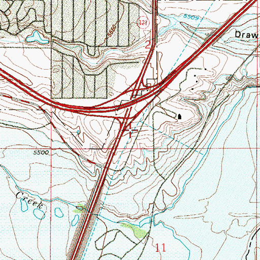 Topographic Map of Denver Municipal Aqueduct, CO