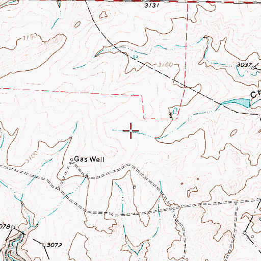 Topographic Map of Sanford Recreational Area, TX