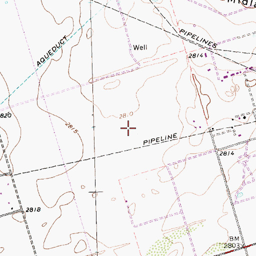 Topographic Map of Santa Rita Park, TX