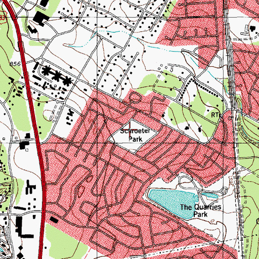 Topographic Map of Schroeter Park, TX