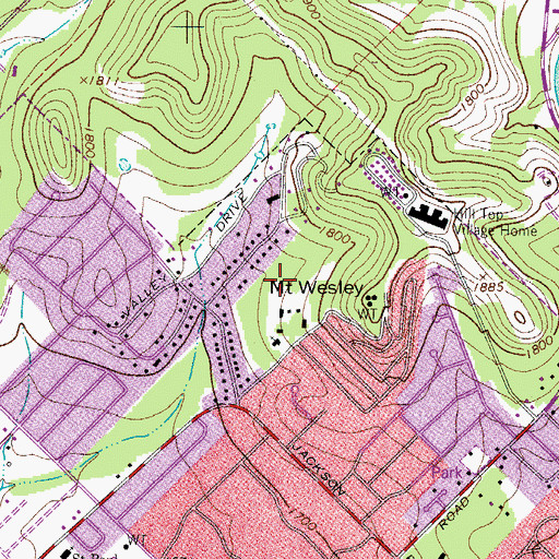 Topographic Map of Schultz Park, TX