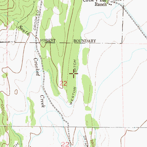 Topographic Map of Weston Ditch, CO
