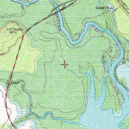 Topographic Map of San Angelo State Park - North Shore, TX
