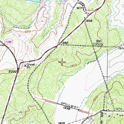 Topographic Map of San Angelo State Park - South Shore, TX