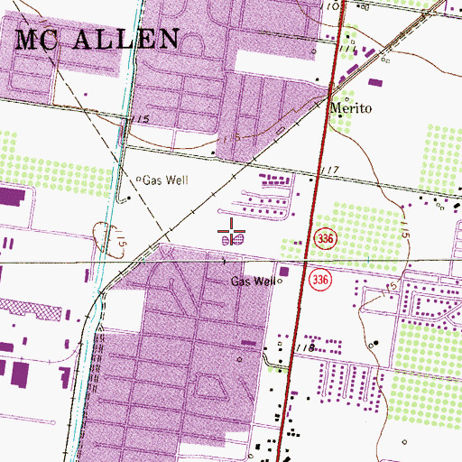 Topographic Map of Schupp Park, TX
