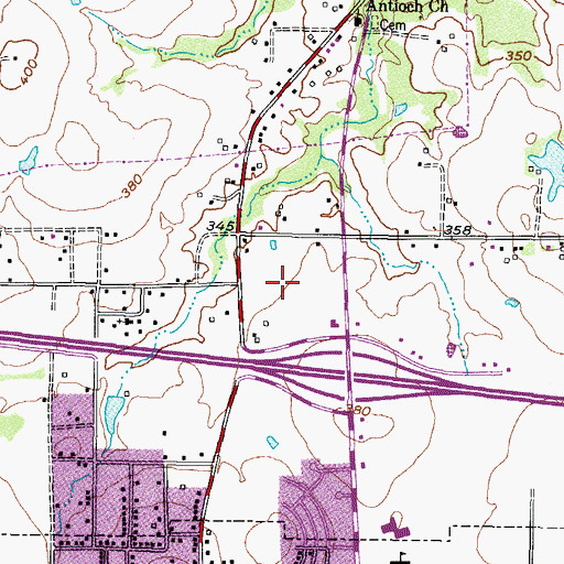 Topographic Map of Scrapp Miller Park, TX