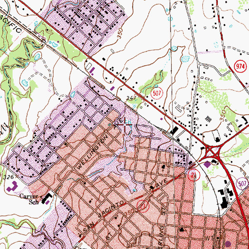 Topographic Map of Scurry Park, TX