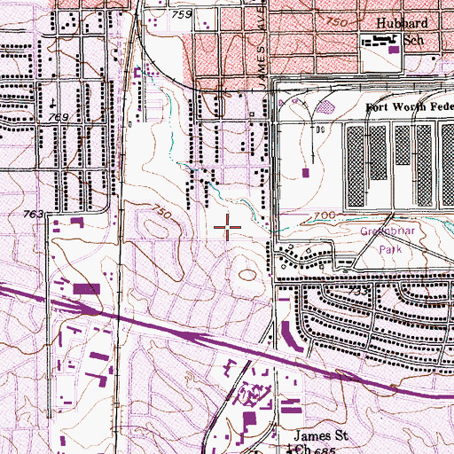 Topographic Map of Seminary Hill Park, TX