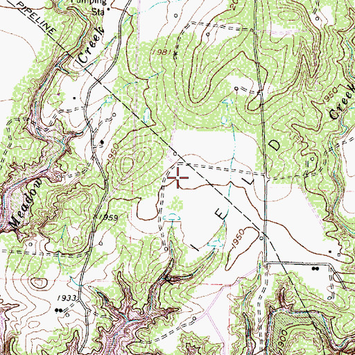 Topographic Map of Rough Creek Park, TX