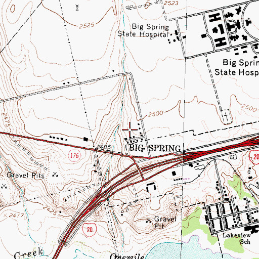 Topographic Map of Roy Andrews Park, TX