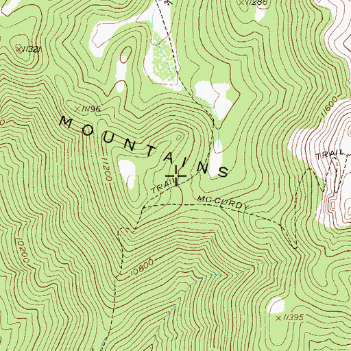Topographic Map of Indian Creek Trail, CO