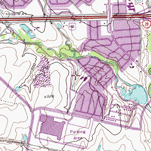 Topographic Map of Rugel Park, TX