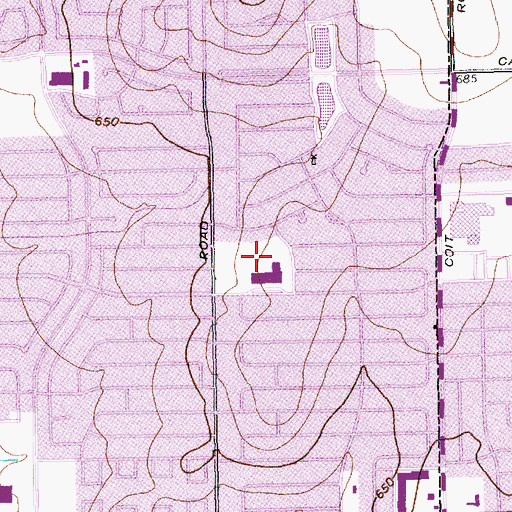 Topographic Map of Salado Park, TX