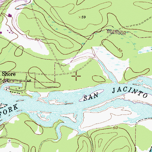 Topographic Map of River Grove Park, TX