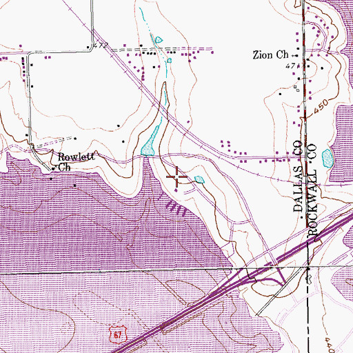 Topographic Map of Robertson Park, TX