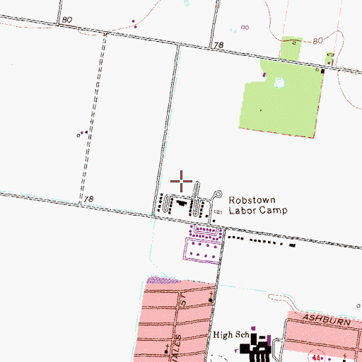 Topographic Map of Robstown County Park, TX