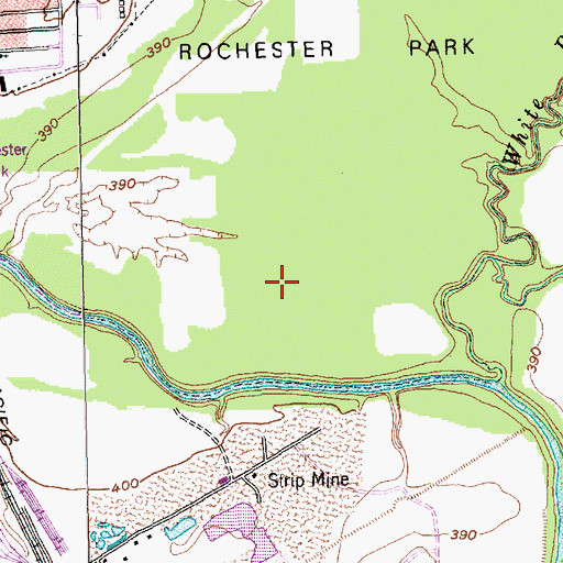Topographic Map of Rochester Park, TX